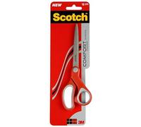 Scotch Ciseaux Confort, Rouge, 1 par Paquet, 20 cm | Coupe Précise et Fluide, Conçus pour Droitiers et Gauchers, Lames en Titane Tranchantes 4x Plus Résistantes que l’Inox