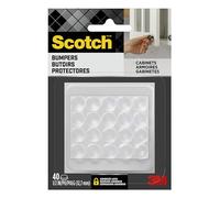 Scotch Clear Adhesive Bumper Pads 40 PCS, Self-Stick Rubber Pads 1/2" Round, Cabinet Door Rubber Bumpers, Designed to Protect Cabinets and Drawers, Sound Dampening, Transparent (SP951-NA)