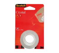 Scotch Ruban adhésif Crystal super-transparent 19 mm x 25 m – recharge 1 rouleau
