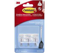 3M Crochet métallique Command™ petit transparent, métal Contenu: 3 pc(s)