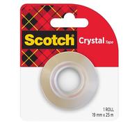 Scotch Ruban adhésif Crystal super-transparent 19 mm x 25 m – recharge 1 rouleau