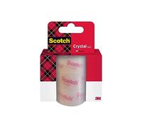 Scotch Crystal Ruban Transparent - 3 Rouleaux, 19 mm x 25 m - Ruban Adhésif Transparent à Usage Général pour l'Ecole, la Maison et le Bureau