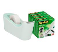 Scotch Dévidoir C18m-4 Vert Menthe + 4 Rouleaux Magic - 19 Mm X 33 M