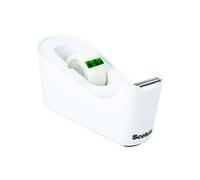 Scotch Dévidoir de ruban adhésif C18 Blanc + 1 rouleau de ruban adhésif Magic 19 mm x 33 m