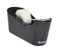 Scotch Dévidoir de Ruban Adhésif C18, Noir + Scotch Magic Ruban Invisible, 1 Rouleau 19 mm x 33 m - pour l'École, la Maison et le Bureau
