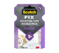 Scotch Bande de montage miroir 4496W-1915-P 19 mm x 1,5 m Tient jusqu'à 5 kg 1 kg/15 cm - 1 morceau