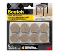 Scotch Felt Pads, Round, Beige, 1-inch Diameter, 32 Pads/Pack (SP802-NA)