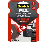 Ruban de montage extérieur 3M Scotch-Fix Extreme, 19 mm x 5 m, Tient jusqu'à 13 kg, 1 kg/15 cm x1 morceau