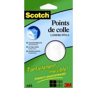 Scotch FIX02 Pack de 64 Pastilles Double-face Invisible