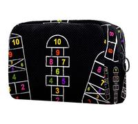 Scotch Game Trousse à cosmétiques pour femme, trousse de toilette de voyage, grande pochette de maquillage pratique avec fermeture éclair, multicolore, 18.5x7.5x13cm/7.3x3x5.1in, Trousse de toilette