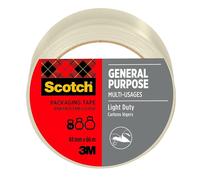 Scotch General Purpose Tape Transparent 48 mm x 66 m 1 Roll/pack - Ideal for Pac
