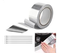 Scotch Isolant Thermique,Scotch Etanche avec Bandes de Fixation,Bande Collante Etancheite,Ruban Adhésifanticorrosion,scotchs Aluminium Convient pour Cuisines,Toitures,Câblages et Tuyauteries