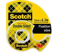 Scotch Ruban Adhésif Double Face 12mm X 6m, Sur Dévidoir, Pour Assemblage Définitif, 665