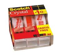SCOTCH - Lot de 3 dévidoirs avec ruban Caddy Crystal - 2 + 1 gratuit