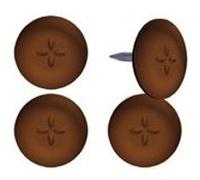Scotch Patin glisseur à clouer plastique alvéolé Ø 22 mm Marron Lot de 4