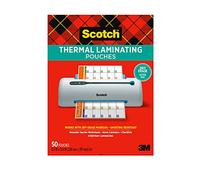 Scotch Lot de 50 pochettes de plastification thermique effaçables à sec, 22 x 29 cm, feuilles de format lettre, finition professionnelle transparente (TP3854-50DE)