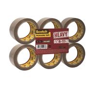 SCOTCH Lot de 6 rouleaux adhésifs d'emballage Heavy - Marron havane