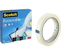 Scotch Magic 911 Ruban invisible repositionnable en boîte individuelle 19 mm x 66 m