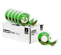 Magic Tape & Refillable Dispenser, 3/4" x 650", Clear, 6/Pack