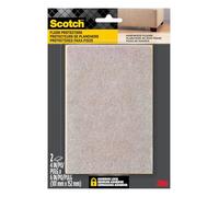Scotch Mounting, Fastening & Surface Protection SP800-NA Scotch Brand Lot de 2 Patins de Feutre 3M pour protéger Les sols en Bois Dur Beige 10,2 x 15,2 cm