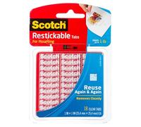 Scotch Onglets repositionnables, transparents, 2,5 x 2,5 cm, 18 onglets (R100)