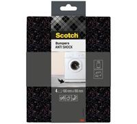 SCOTCH - Patin antichoc - 10 x 10 cm - Noir - Lot de 4