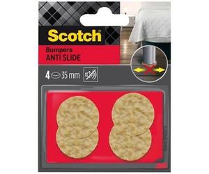 SCOTCH - Patin antiglisse - Caoutchouc - Rond - Ø 35 mm - Naturel - Lot de 4
