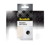 Scotch Patin antichoc - Pavé en caoutchouc recyclé 100 x 100 mm Noir - Lot de 4