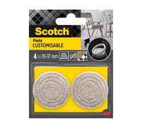Scotch Patin feutre rond Ø 37 mm beige – Lot de 4