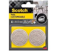 Scotch Patin feutre rond Ø 37 mm beige – Lot de 4