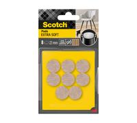 Scotch - Patin glisseur - Adhésif feutre laine extra soft - Rond Ø 22 mm - Beige - Lot de 8