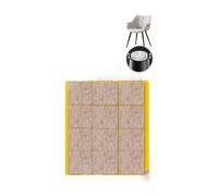 Scotch Patins adhésifs en feutre de laine - Lot de 12 - 24 x 22 mm - Beige G