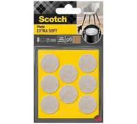 SCOTCH Lot de 8 patins feutre en laine adhésif, SCOTCH, diam. 25 mm, beige G