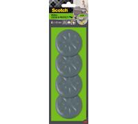 Scotch Patins glisseurs adhésifs Move & Protect Flex Ø 65 mm 4 pièces Gris réutilisables