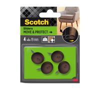 Scotch®Patin glisseur alvéolé à clouer Marron Ø 19 mm