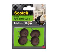 Scotch®Patin glisseur alvéolé à clouer Marron Ø 25 mm