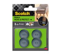 Scotch Patin glisseur alvéolé adhésif Gris Ø 19 mm