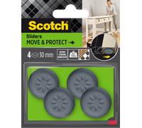 Scotch®Patin glisseur alvéolé adhésif Gris Ø 30 mm
