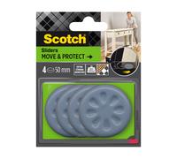Scotch®Patin glisseur alvéolé adhésif Gris Ø 50 mm