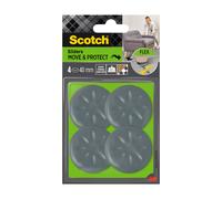 Scotch®Patin glisseur tout terrain adhésif Gris métal Ø 40 mm