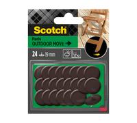 Scotch®Patin plastique glisseur à clouer - Lot Spécial 6 Chaises Marron Ø 19 mm