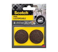 Scotch – Patins feutre customisables prédécoupés – 37/31/25/19 mm – Lot de 4 – Marron