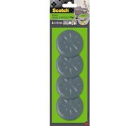 Scotch Patins Glisseurs Move & Protect Flex, Adhésifs, Ø 65 mm, 4 Pièces, Gris - Patins Glisseurs pour Tapis, Glisseurs pour Meubles Réutilisables et Robustes, Protection et Réduction du Bruit, 500kg