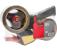 Scotch Pistol Grip Dispenser + General Purpose Tape Low Noise Brown 50 mm x 66 m