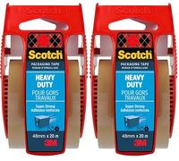 Scotch Ruban adhésif d’emballage extra-résistant, havane, 48 mm x 20 m, 1 rouleau sur dévidoir manuel/paquet (Lot de 2)
