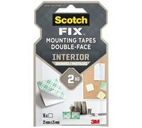 SCOTCH - Ruban adhésif découpé - Double-face - Carré - 25 x 25 mm - Lot de 16