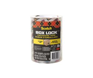 Scotch Ruban adhésif d'emballage Box Lock 3950 transparent - Rouleau adhésion extra forte - 48 mm x 50 m - Lot de 3 rubans