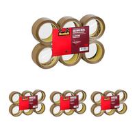 Scotch Ruban adhésif d'emballage havane, 6 rouleaux, 50 mm x 66 m (Lot de 4)