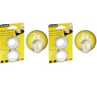 Scotch Ruban Adhésif Double-Face - 2 Rouleaux, 12 mm x 6,3 m - Idéal pour le Bureau et l'École (Lot de 2)