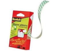 SCOTCH Ruban Mousse Adhésive Double Face 1.5mx19mm